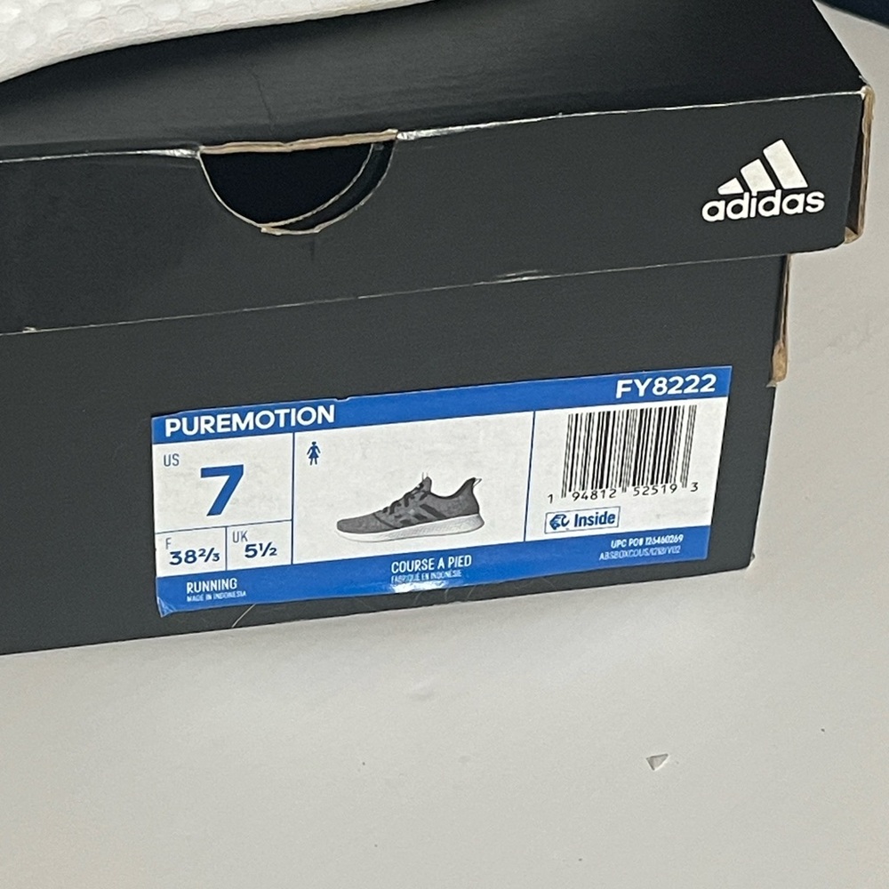 Women’s Adidas Gray/Black PureMotion Running Shoes- Size 7 - Picture 12 of 15